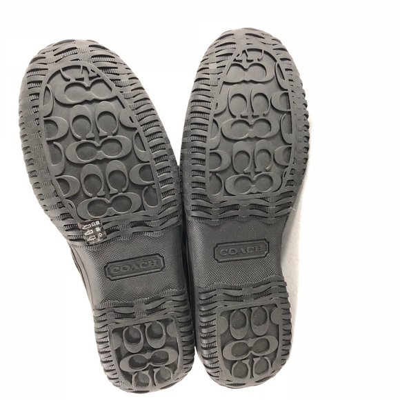 Coach Winter Snow Boots Sherman Suede Nylon Logo - Picture 6 of 7